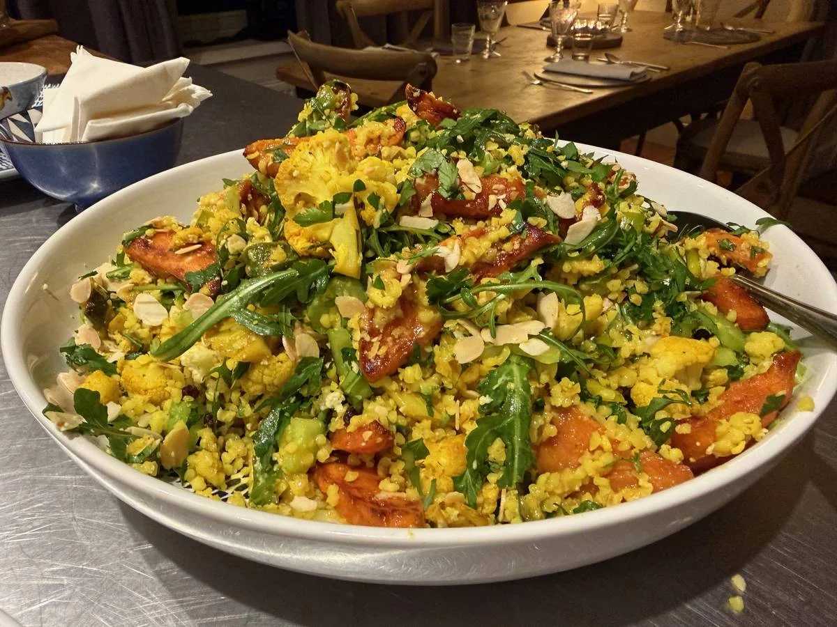 Cauliflower, Sweet Potato & Almond Salad