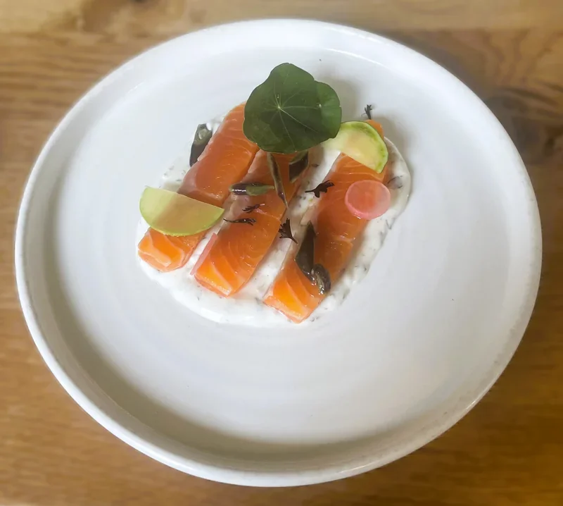 Cured Trout with Dill Cream