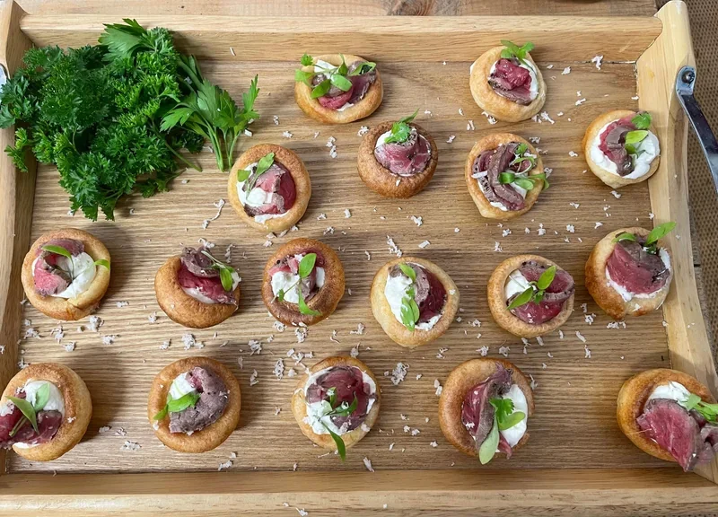 Rare Beef Yorkshire Canapés